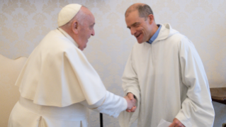 Pope Francis receives Frère Matthew of Taizé